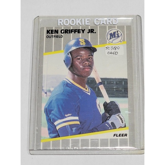 1989 KEN GRIFFEY JR FLEER #548 RC ROOKIE HOF - Picture 1 of 2